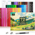 72 Colored Pencils for Adult Coloring Books, Drawing Coloring Pencils for kids, Soft Core Colored Pencil with Sharpener for Coloring, Drawing, Sketching