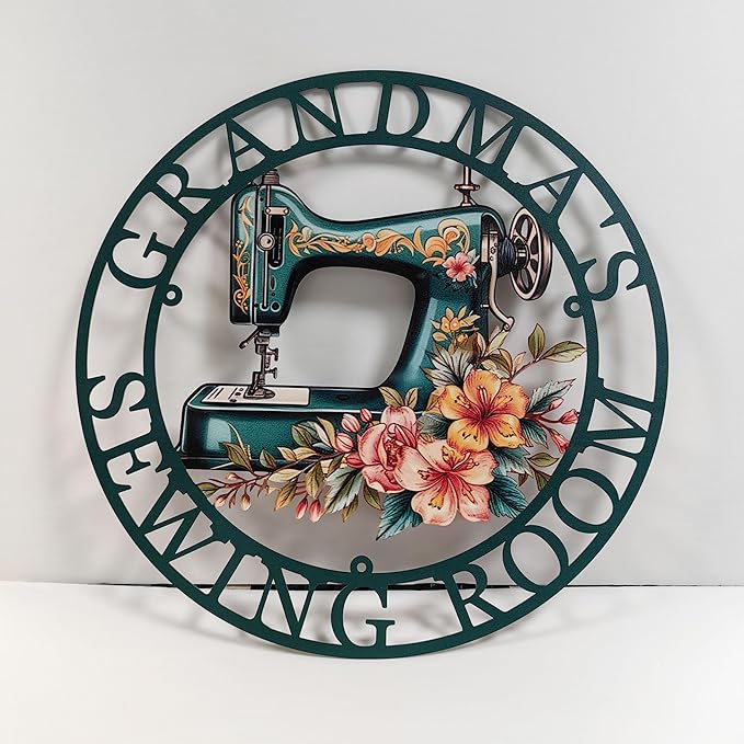 Custom Sewing Room Sign, Personalized Metal Quilting Sign, Sewing Room Decor, Sewing Machine Sign, She Shed Craft Room Decor, Personalized Sewing Gift For Women, Gift for Mother Grandma