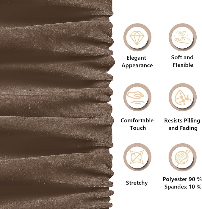 KKJIAF Brown Stretch Velvet Fabric 60 Inch Wide, 2 Yard Soft Stretchy Fabric for Sewing Clothes, Apparel, Costume, Crafts - 90% Polyester 10% Spandex