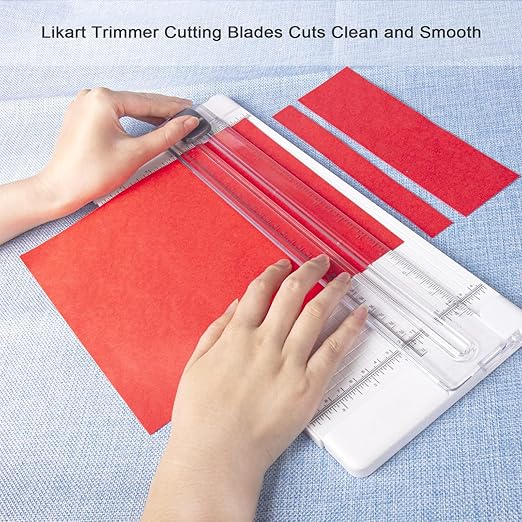 Likart 8 Pack Portable Trimmer Cutting Blades,Compatible for Cricut Paper Cutter/Cricut Roll Holder,Paper Trimmer Replacement Blades(6 Cutting Blades & 2 Scoring Blades)