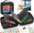 COOL BANK 120 Pack Colored Pencils for Adult Coloring Books, Soft Core Oil Based Color Pencils with Sketch Book, Color Book, Art Supplies with Zipper Case, Gifts for Kids, Artists, Professionals