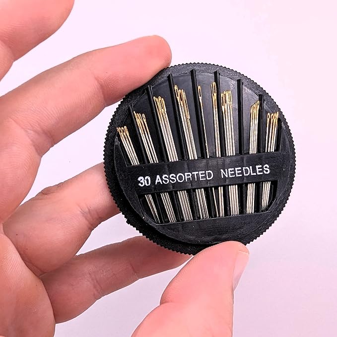 Sewing Kit for Teens & Petite Fingers | THIK-Grip Thimbles (2) | Needles (55) | Ruler (1) | Fabric Clips (4) | Spool Wrap (4) | Threaders (2) & More Supplies