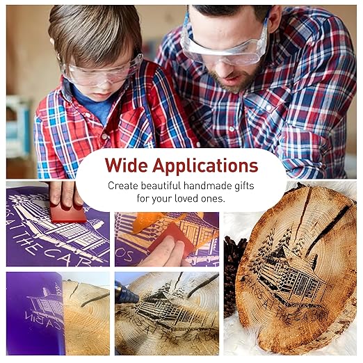 Torch Paste - The Original Wood Burning Paste | Made in USA Heat Activated Non-Toxic Paste for Crafting | Accurately & Easily Burn Designs on Wood, Canvas, Denim & More - Pack of 2 Jars + 2 Squeegees