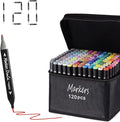 wyewye Alcohol Markers set 120 colors,Painting Pens for Artists,Dual Tip Permanent Art Marker for Artists,Drawing Art Pens for Adults,Sketch Marker for Drawing Journal Note Doodle