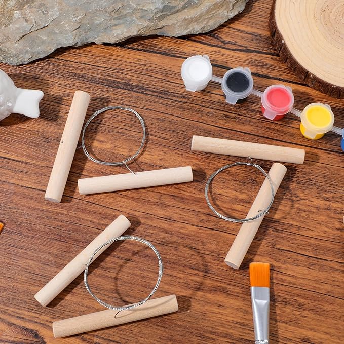 4Pcs Wire Clay Cutter, Carving Pottery Tools with Wood Handle Cheese Plasticine Dough Cutting Pottery Tools for Clay Sculpting, Potterys Craft, Ceramic Arts, Modeling, and DIY Clays Projects