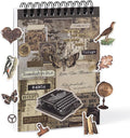 Pre-Cut Vintage Sticker for Journaling, 595PCS - 50 Sheets Washi Brown Scrapbooking Stickers, Ephemera for Junk Journal Supplies DIY Crafts Dark Academia Stickers for Adults