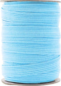 Mandala Crafts 16mm 20 Yds Roll of Sky Blue Elastic Bands for Sewing - 5/8 Flat Elastics Cord - 5 8 Inch Braided Stretch Straps for Crafting