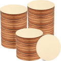 Coopay 120 Pieces 2 Inch Wooden Circles, Unfinished Round Wood Slices Natural Wooden Cutouts for Door Hanger, Painting, Wedding, Home Decoration DIY Wood Craft Supplies