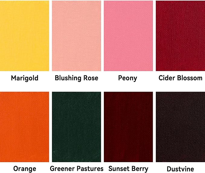 AUREUO Harvest Acrylic Paint Set - 8 Winter Color Tubes 0.71 Fl Oz / 21ml for Crafts, Holiday Decor, Gift for Painters