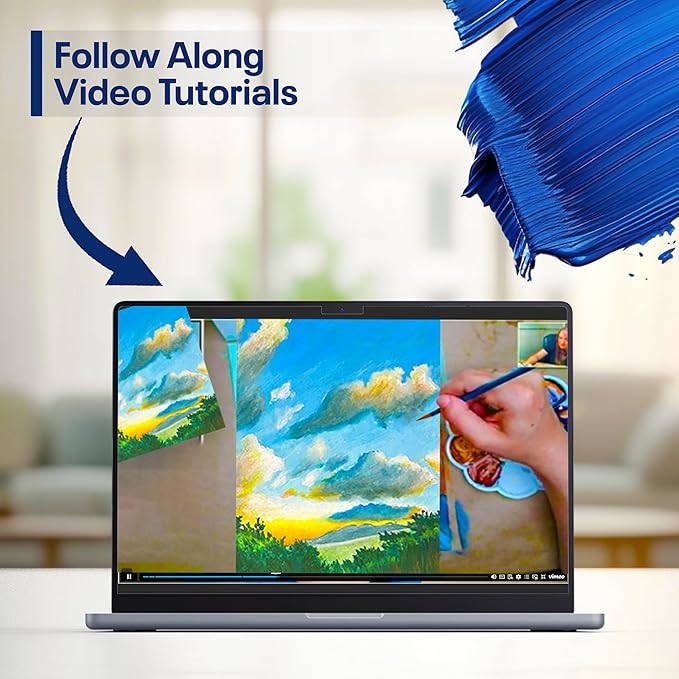 Painting4Real DIY Art Painting Kit for Adults – Learn to Paint Puerto Rico Sunrise with Video Tutorials – 9 Pieces Acrylic Paint Set for Adults – Christmas Crafts & Holiday Gifts for Art Lovers
