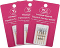 YLI Topstitch Needles, Titanium-Coated #80/12 – Large Eye & Deep Groove Fits All Home Sewing Machines – Pack of 15 Needles