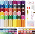 ilauke 72 Pcs Sewing Thread 700 Yards, 36 Colors Prewound Bobbins Thread for Sewing, Polyester Sewing Machine Threads for Brother Singer Janome with Sewing Supplies