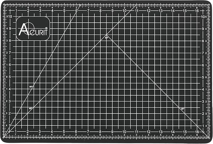 Acurit Self-Healing Cutting Mats - Self-Healing Craft Mats for Cutting, Measurements, Studios, Design, & More! - [Black - 24x36"]