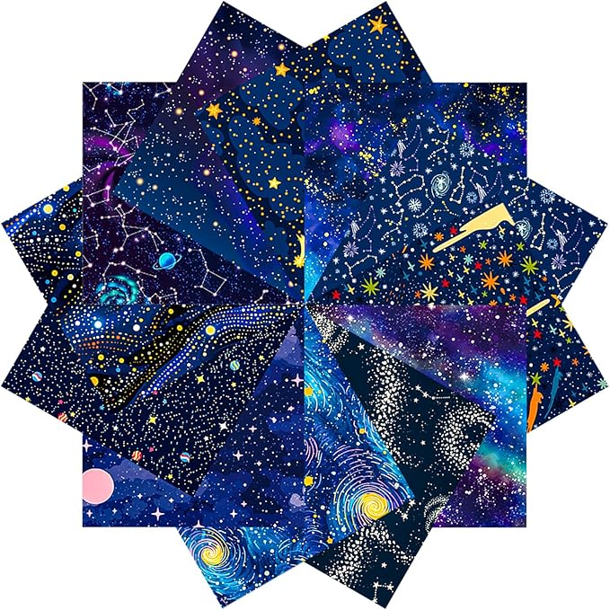 12 Sheets Universe Space Galaxy Scrapbook Paper,Vintage Starry Sky Scrapbooking Paper Pad,Journaling Scrapbooking Supplies,Cardstock Decorative Craft Paper