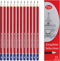 Pepy Graphite Professional Drawing Pencils - Set of 12 4H Pre-Sharpened Black Lead Pencils; Perfect for Drawing, Sketching and Shading, Graphic and Fine Art