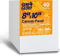 Canvases for Painting Super Value 8 x 10 inch-40 Pack, Artist Blank Canvas Boards- Oil & Acrylic Painting Canvas Panels