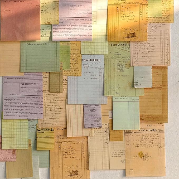 200 Sheets Vintage Newspaper Tickets Scrapbook Paper, Journaling Scrapbooking Supplies Craft Posters Decoupage Paper Ephemera for Junk Journals Card Making Decorative Background