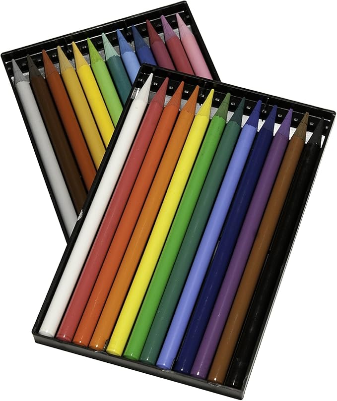 Koh-I-Noor Progresso Woodless Colored 24-Pencil Set, Assorted Colored Pencils (FA8758.24)