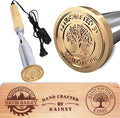 KAINSY Custom Electric Branding Iron for Wood - Wood Branding Iron Personalized Wood Burning Letter Stamps - Make Your Logo into Metal Stamp for Leather Food - Wedding Gifts Woodworking Tools(2Inches)