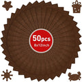 CHRORINE 50 Pcs Assorted Color Felt Fabric Sheets 8" x 12" Soft Felt Fabric Sheet for Crafts DIY Sewing Squares Nonwoven Patchwork (Brown)