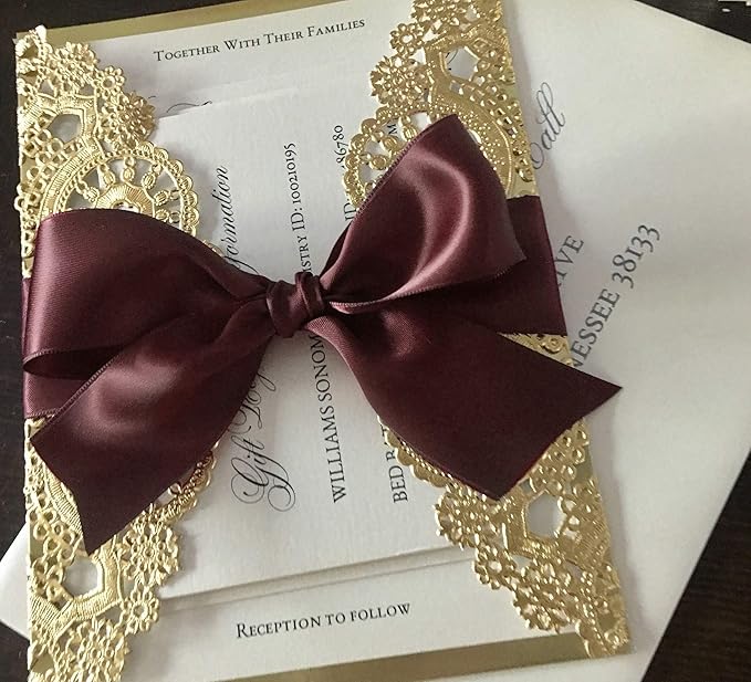 YAMA Double Face Satin Ribbon - 1 Inch 25 Yards for Gift Package Wrapping,Floral Design,Hair Bow Clip Making,Crafting,Sewing,Wedding Decor, Burgundy