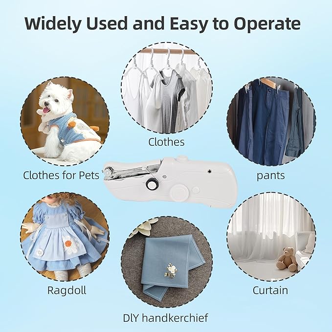 Handheld Sewing Machine, Electric Handy Sewing Machine,Two Speed Modes，Easy to Operate，Fast Stitch Suitable for Fabrics, DIY Home Travel.