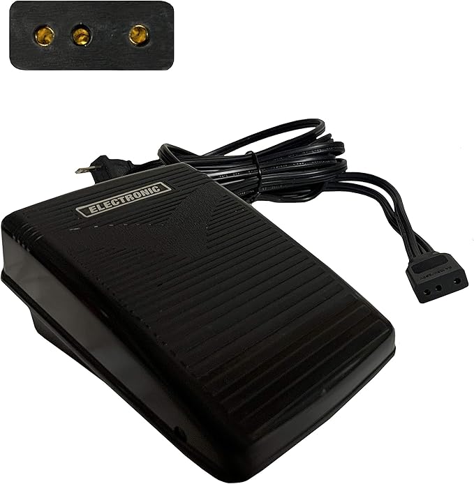 HimaPro Foot Control Pedal and Power Cord for Domestic and Imported Sewing Machines - Variable Speed Control (Kenmore 3 Pin 032270116)