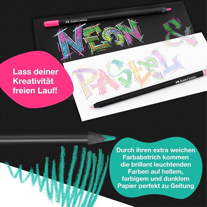 Faber-Castell Black Edition Colored Pencils, Classic 1 Count (Pack of 12)