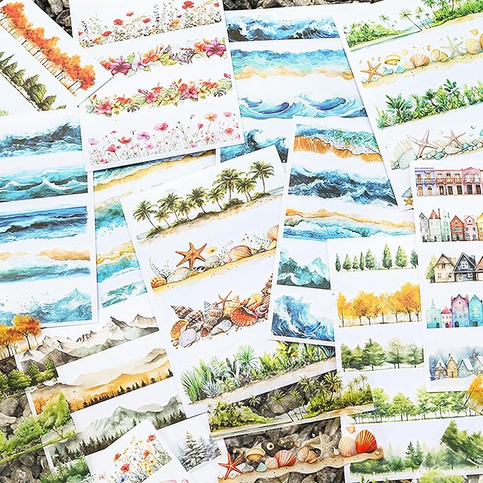 20Sheets Pre-Cut Scrapbooks Stickers Books, Sea Stickers for DIY Craft, Planners, Journal, Notebook, Laptop, Cell Phone, Calendars, Wedding