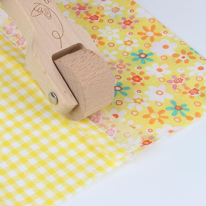 FMTYAOIU Beechwood Tailors Clappers, Seam Roller Beech, Tailors Clapper Set, Multi-Purpose Sewing Tool for Flattening Fabrics and Point Pressing, Wooden Tailors Clapper for Sewing, Quilting, Ironing
