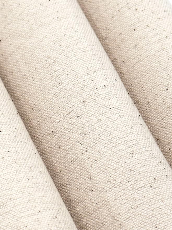 EOVEA | Canvas Fabric by The Yard - 100% Cotton Duck, Thick & Heavy Duty, Natural, Durable & Breathable Material for Upholstery, Bags, Crafts, Outdoor Projects (12oz Natural, 20 Yard)
