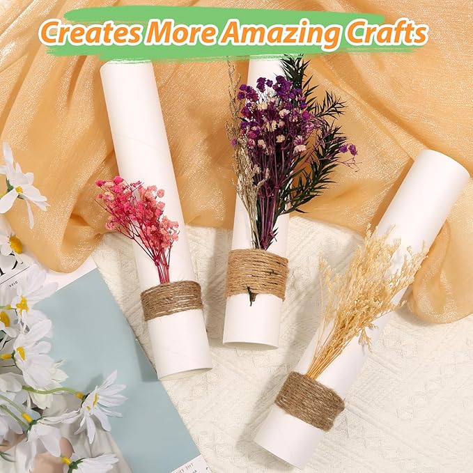 32 Pack Cardboard Tubes for Craft - White Rolling Paper - 1.7 x 10 Inches, Empty Toilet Paper Rolls for Crafts Tubes Craft Supplies, Premium Kraft Paper Strong And Pressure-Resistant