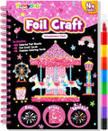 FUNNYB&G Foil Art Craft for Kids - Christmas Crafts Gift Party Favors Stocking Stuffers for Kids Art Supplies Creative Birthday Gift Travel Toys for Girls Boys 4 5 6 7 8 9 Years Old(Amusement Park)
