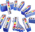 36 Pack Watercolor Paint Set Bulk,8 Colors Washable Paint Set for Kids and Adults,Water Color Paints with Brushes for Party Favors, Gifts, Art Activitie