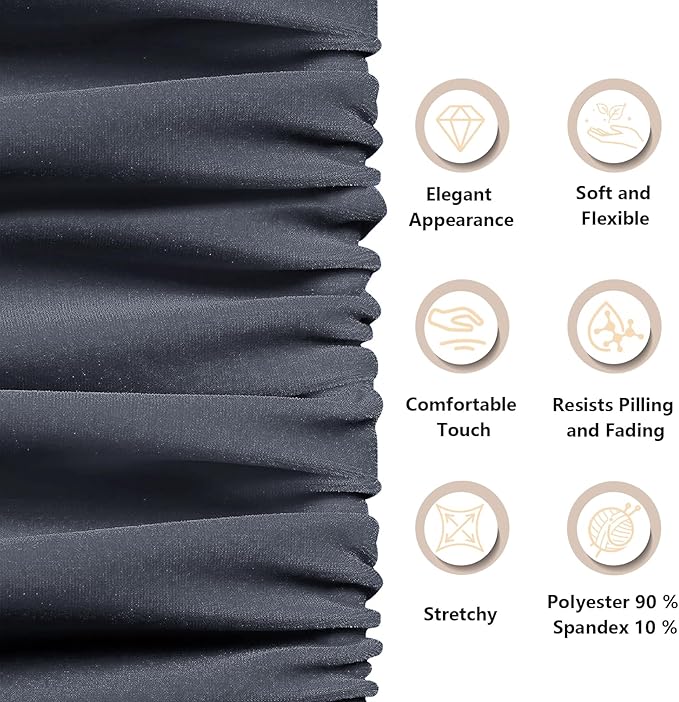 KKJIAF Grey Stretch Velvet Fabric 60 Inch Wide, 1 Yard Soft Stretchy Fabric for Sewing Clothes, Apparel, Costume, Crafts - 90% Polyester 10% Spandex