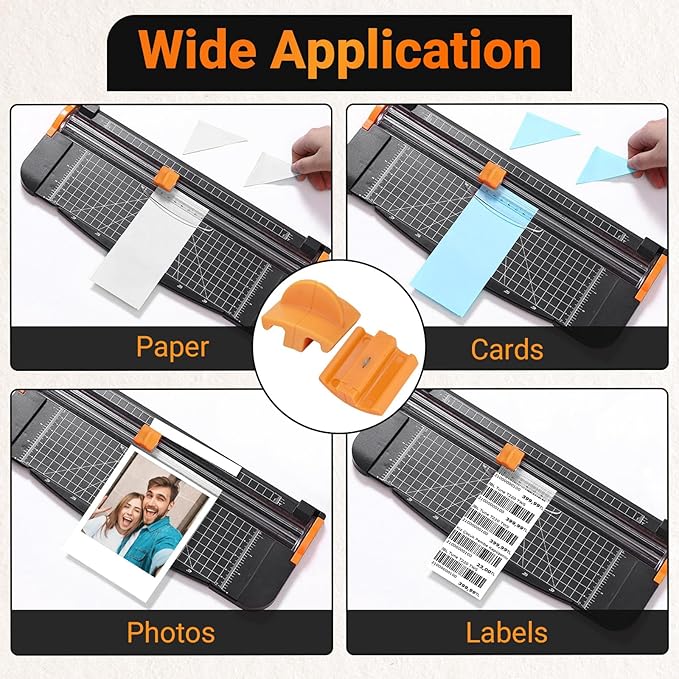 157400-1001 TripleTrack Blade for Fiskars SureCut & Precision Paper Trimmer, Paper Cutting Style I Titanium Blades Replacement for Fiskars Portable Craft Paper Cutter Trimmer, 2 PCS