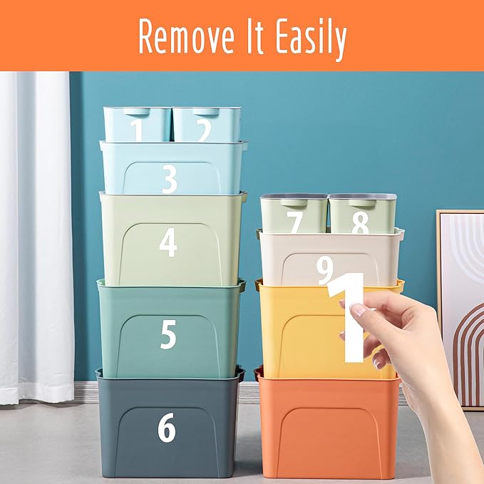 300 PCS Number Stickers, 3" Waterproof Vinyl Stickers Self-Adhesive Consecutive Number 0-9 Labels Without Residue Left for Office, Classroom, Indoor, Boxes, Storage (15 Sheets, White)