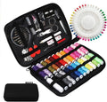 JUNING Sewing Kit with Case, 130 pcs Sewing Supplies for Home Travel and Emergency, Machine, Contains 24 Spools of Thread, Mending and Sewing Needles, Scissors, Thimble,Measuring Tape