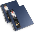 ARTEZA Watercolor Sketchbook 2-Pack, 9x12 Inches – 64 Pages Each, Cold Press 140 lb Paper, Spiral-Bound Hardcover Journal for Artists & Mixed Media