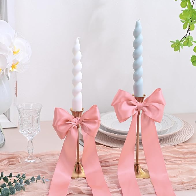 Double Face Dusty Pink Satin Ribbon 1-1/2" X 50 Yards Polyester Dusty Pink Ribbon for Gift Wrapping Very Suitable for Weddings Party Hair Bow Invitation Decorations and More