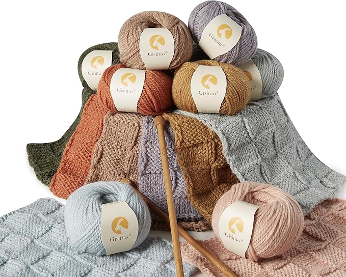 100% Merino Wool Yarn, 3-Ply Luxurious and Soft Yarn for Hand Knitting & Crocheting (Forest Green, 1Ball)