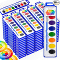 Shuttle Art 60 Pack Watercolor Paint Set, 8 Colors with Paint Brushes & Color Wheels, Washable for Kids & Adults, Suitable for Classroom, Parties, Kindergarten & Art