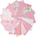 14pcs Pink Cotton Quilting Fat Quarters Fabric Bundles 18x22 inch - for Quilting, Sewing, Patchwork, and DIY Crafts – Pink