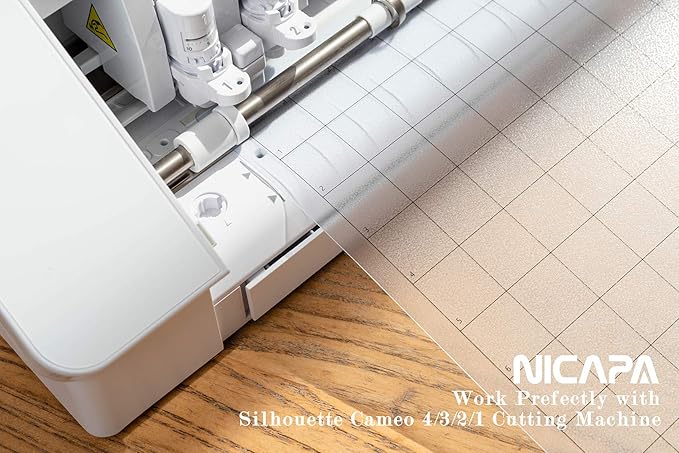 Nicapa StandardGrip Cutting Mat for Silhouette Cameo 3/2/1 (12x24 inch,3 Mats) Standard Adhesive Sticky Quilting Cricket Cut Mats Replacement Accessories for Silhouette Cameo