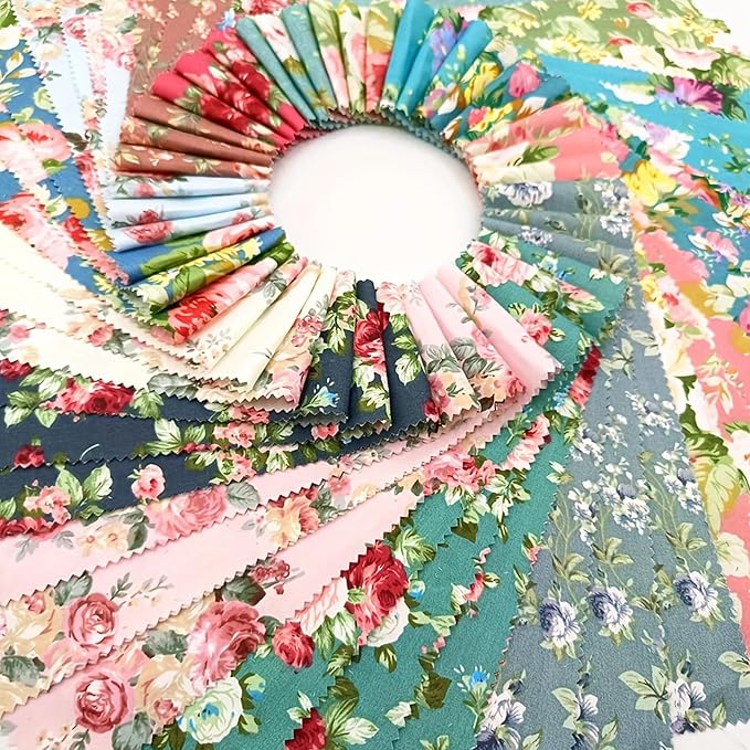 Jelly Rolls for Quilting Clearance 42 Strip 2.5" x 44" - Cotton Jelly Roll Fabric Strips for Quilting, Sewing, Blanket, Rug, Home Decor, and Purse Making, Rose Floral