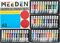 MEEDEN Beginners Acrylic Paint Set: 48 Colors 12ml/0.41 fl oz Heavy Body Starter Set - Non-toxic Rich Pigments Art Paint for Kids Adults Hobbists Painting on Canvas Wood Fabric Craft