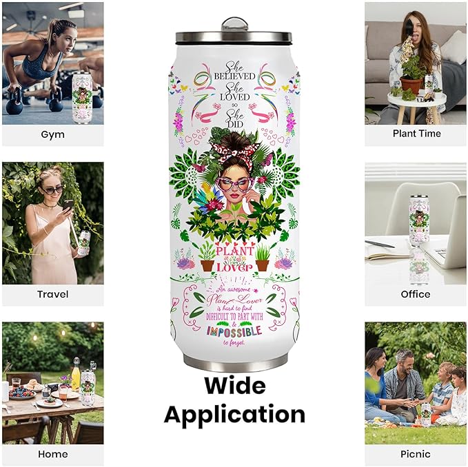 Plant Lover Gifts For Women Garden Stainless Steel Insulated Tumbler With Straw Lid,Funny Gardening Gift For Women,Plantaholic,Plant Lady,Gardeners Tumbler Gifts 17 Oz