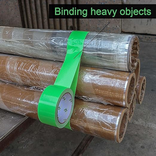 BOMEI PACK Green Duct Tape, Heavy Duty Strong Industrial Grade Color Duct Tape 9.0 mil x 1.88inch x 30yds for Packing and Repairing