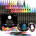 72 Colors Acrylic Paint Pens, 36 Pack Dual Tip Acrylic Paint Pens Markers for Rock Painting, Wood, Stone, Canvas, Ceramic, Glass Surfaces, DIY Crafting & Art Supplies