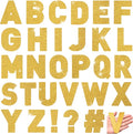Harloon 232 Pcs 24 Sheets Large Glitter Letter Stickers Big Font Alphabet Letter Self Adhesive Letters Kit Mailbox Stickers for Mailbox Bulletin Boards Classroom Home(Gold,4 Inch)